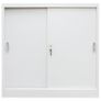 Office Cabinet with Sliding Doors Metal 90x40x90 cm Grey Image 5