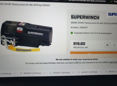 Winch 24 volt Superwinch