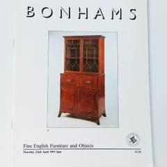 Vintage Bonhams auction catalog  "Fine English Furniture and Objects"  22nd  April 1993