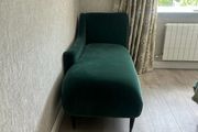 Custom Emerald Green Velvet Chaise  1650