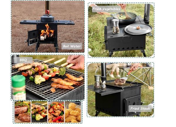 Camping Stove Cast Iron Hot Tent Wood Stove