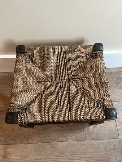 Antique Irish Woven Stool