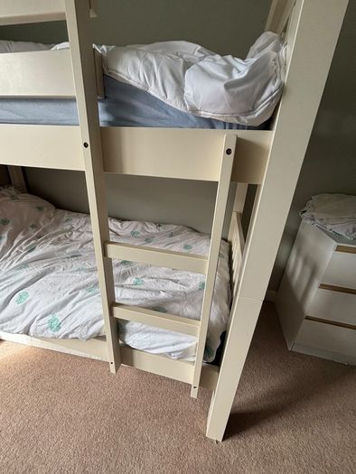 Single White Bunk beds