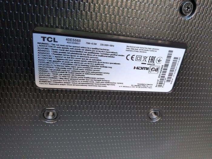 40" TCL television