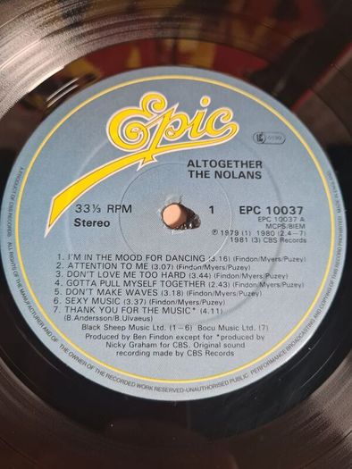 The Nolans Sisters Altogether Vinyl Lp Record 1982