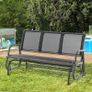 3-Seat Glider Rocking Chair for 3 People Garden Bench Patio Furniture Texteline (FREE SHIPPING) Image 3