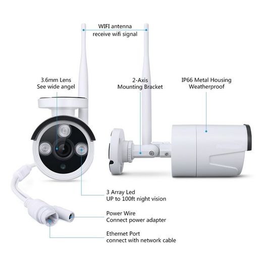CCTV Cameras Wireless Security Kit HD NVR