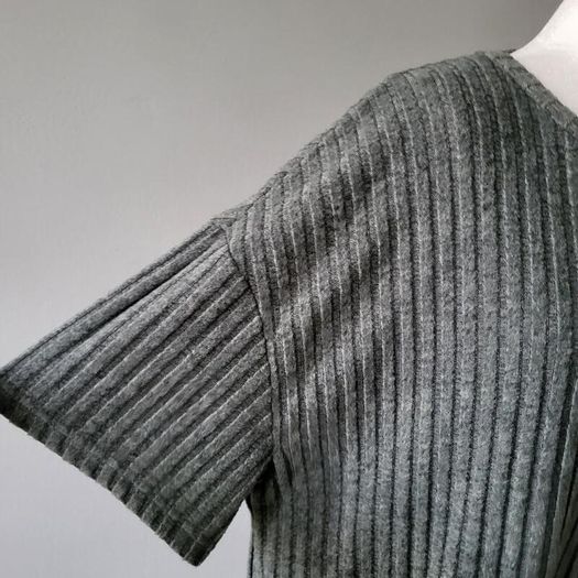 Shein grey ribbed top, Size 3XL / UK22