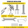 3 Step Railing Stainless Steel Transitional Handrail fit for Level Surface and 1 to 3 Steps Adjustable Stair Railing Indoor Outdoor Step Railings 99.8 kg Capacity Image 6