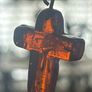 Baltic Amber Beaded Necklace & Cross Image 3