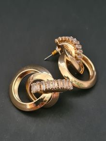 Accessorize Monsoon Gold Tone Crystal Stud Earrings, Statement Sparkle Jewellery