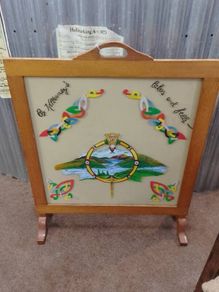 Hand Painted Lady's View Killarney Fire screen