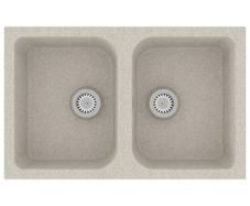 Kitchen Sink Beige 76 x 48 x 30 cm Quartz and Resin