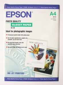5 Sheets Epson Photo Quality Glossy A4 Paper S041126 for Ink Jet Printers