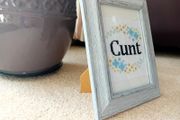 Framed cross-stitch