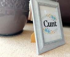 Framed cross-stitch
