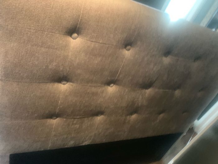 Double bed and headboard