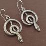 Vintage Snake Brass Earrings Long Dangle Statement Jewelry for Boho & Tribal Style Image 9