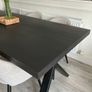 solid wood large black kitchen table Image 5