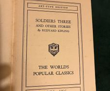 Antique Book Soldiers Three by Rudyard Kipling
