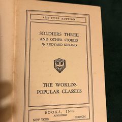 Antique Book Soldiers Three by Rudyard Kipling