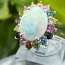 Ethiopian Opal Multi-Tourmaline Solitaire Ring Image 8