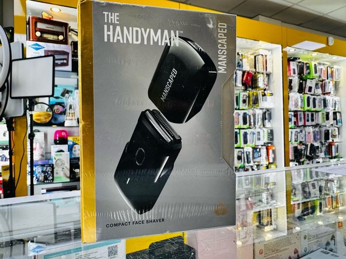 MANSCAPED The Handyman Compact Face Shaver  Portable Mens Travel Facial Hair Groomer USB C Rechargeable Electric Razor Waterproof Cordless Dual Action SkinSafe Long Hair Leveler  Foil Blades