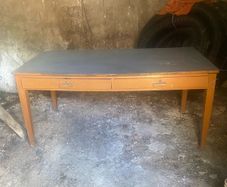 Vintage Mid-Century Wooden Desk / Upcycling Project