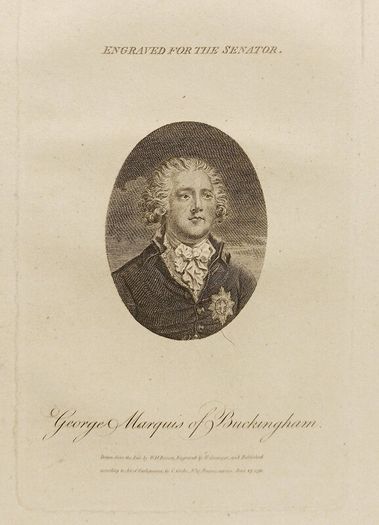 George Marquis of Buckingham 1791 Engraving