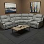 New Stanley Grey Fabric Corner Recliner Sofa Image 3