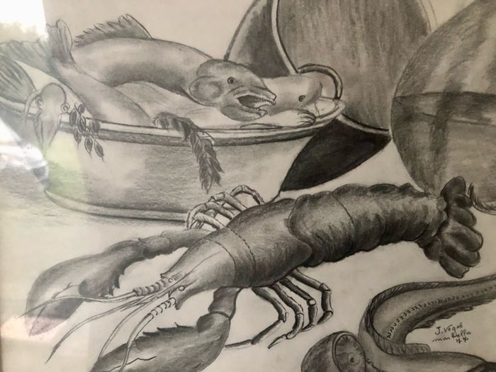 Eye catching sketch in frame