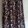 Midi Skirt in Black and Blush Floral print Image 4