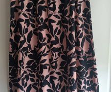 Black and Blush Flared Skirt