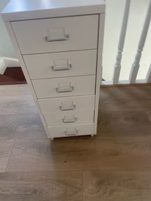 white filing cabinet