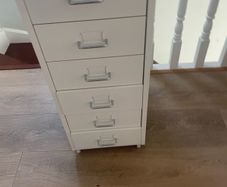 white filing cabinet