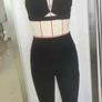 Women's Two Piece v cut Gym Leggings Sportswear Training Suit For Fitness Yoga Wear Sport Outfit size M Image 4