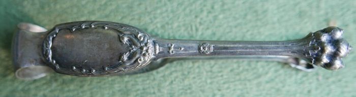 Vintage Sugar Tongs, Sterling Silver  Ornate French Ice Tongs, Antique Sugar Pincers, Tea Serving Tool, Bar Tool - 41g