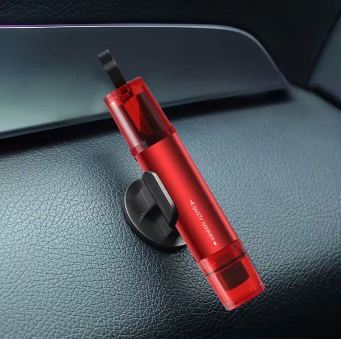 Car Safety Hammer - Window Breaker with Seatbelt Cutter,