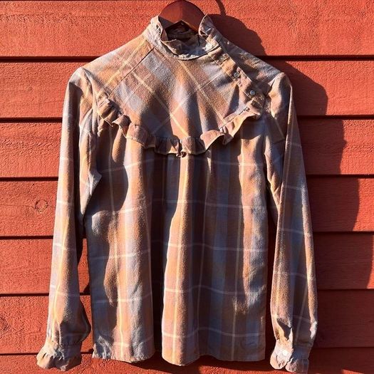 Vintage Plaid Blouse
