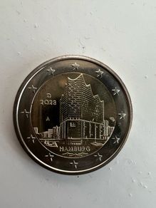 2 Euro coins. 2023 Hamburg