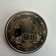 2 Euro coins. 2023 Hamburg