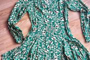ZARA Green Floral Mini Dress - Size M/10/38