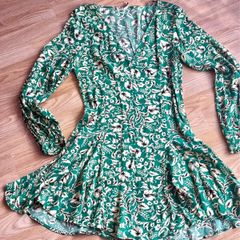 ZARA Green Floral Mini Dress - Size M/10/38