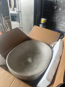 Countertop Wash Hand Basin incl Gold Waste Outlet