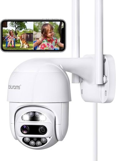 Security Camera Outdoor 3MP, PTZ Outdoor Camera (9X Zoom),360 Degree CCTV Camera WiFi Camera with Motion Tracking, Two-Way Talk,15m Color Night Vision, Siren Alarm (FREE SHIPPING)