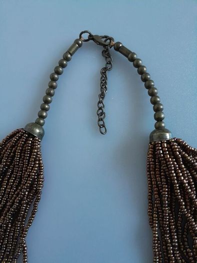 Brown -  Necklace -  Glass Seed Beads