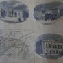 Antique DUBLIN. Map of Dublin & Suburbs with 22 vignettes of Dublin landmarks. Published by Edward Heffernan, 1st June, 1868, 12 Charleville Road, Rathmines. 28" x 22,5". Linen backed. Frayed at edges Image 7