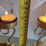 Vintage Style Bronze Colour 2 Sconce Metal Candelabra with 2 Cute Cherubs . Image 3