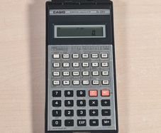CASIO FX-100c vintage scientific calculator and case
