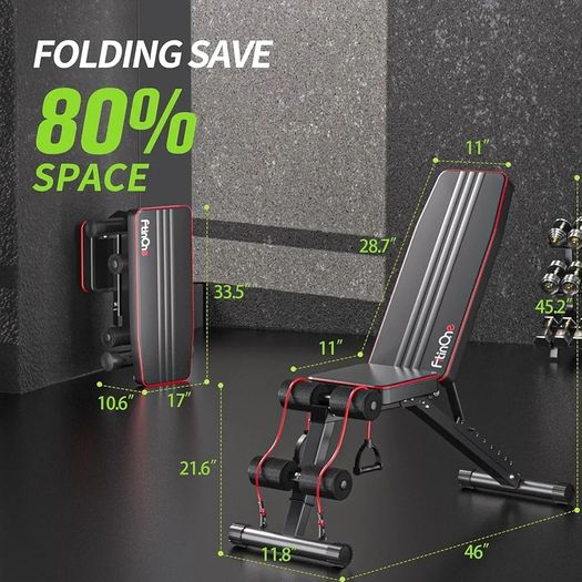 Adjustable 800LBS Weight Workout Bench with Leg Extension and Preacher Pad for Home Gym, Incline Decline Gym Sit Up Bench Press for Full Body Strength Training